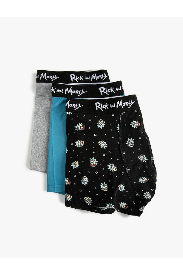 Rick and Morty 3'lü Boxer Seti Lisanslı Desenli - 7