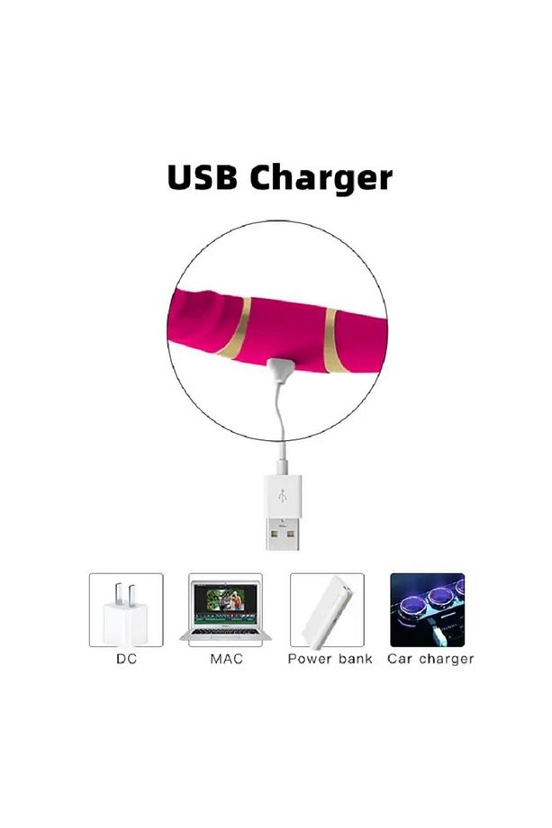 Çift Başlı Lezbiyen Vibratör 12 Farklı Titreşim G Nokta Anal Ve Klitoral Orgazm Usb Şarjlı - 5