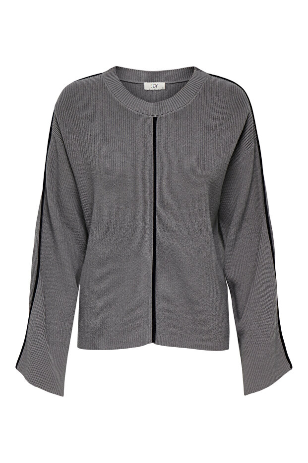 Jdypretty Contrast O-Neck Pullover Sweatshirt - Knt 15341239 December Sky