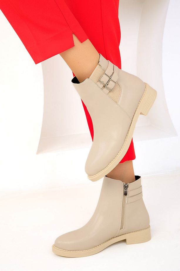 Bej Kadın Bot & Bootie 19583 - 4