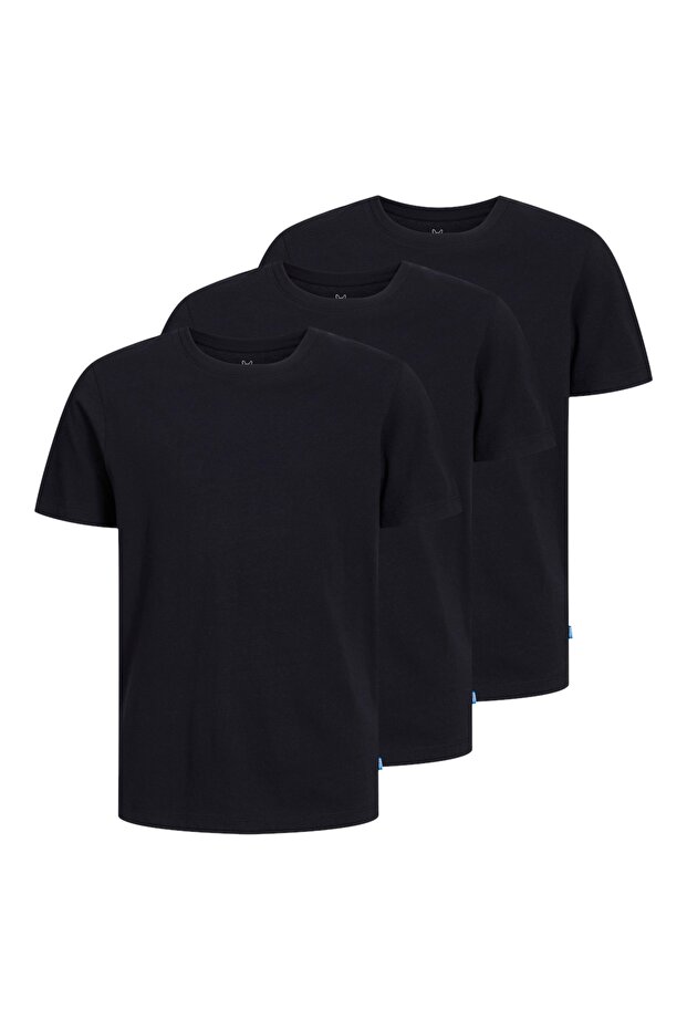 JJEORGANIC BASICTEE SS 3PK MP JNR NOOS - أسود