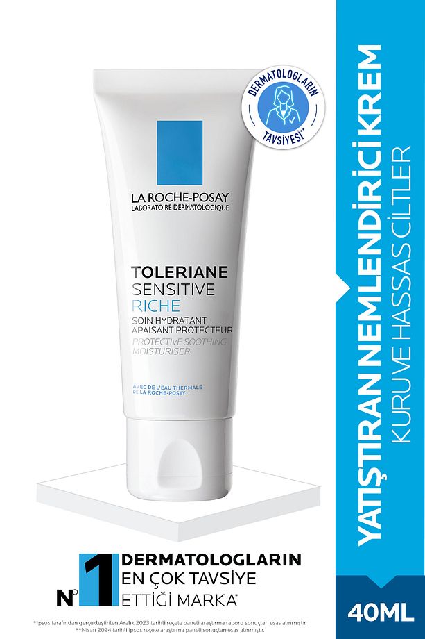 Toleriane Sensitive Riche  Nemlendirici Yüz Kremi 40 ml- Kuru ve Hassas Ciltler İçin - 1