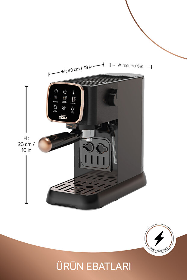 Okka Espresso Solo Yarı Otomatik Espresso Makinesi OK0034-04 - 3