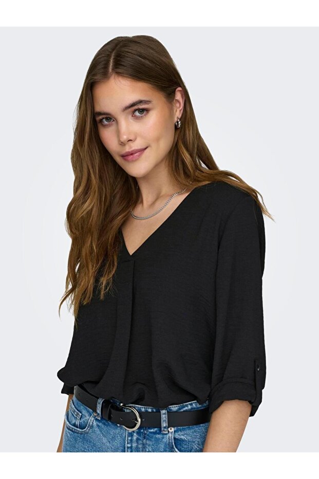 Jdydivya Wvn Noos 15226911 - Black 3/4 Sleeve Shirt