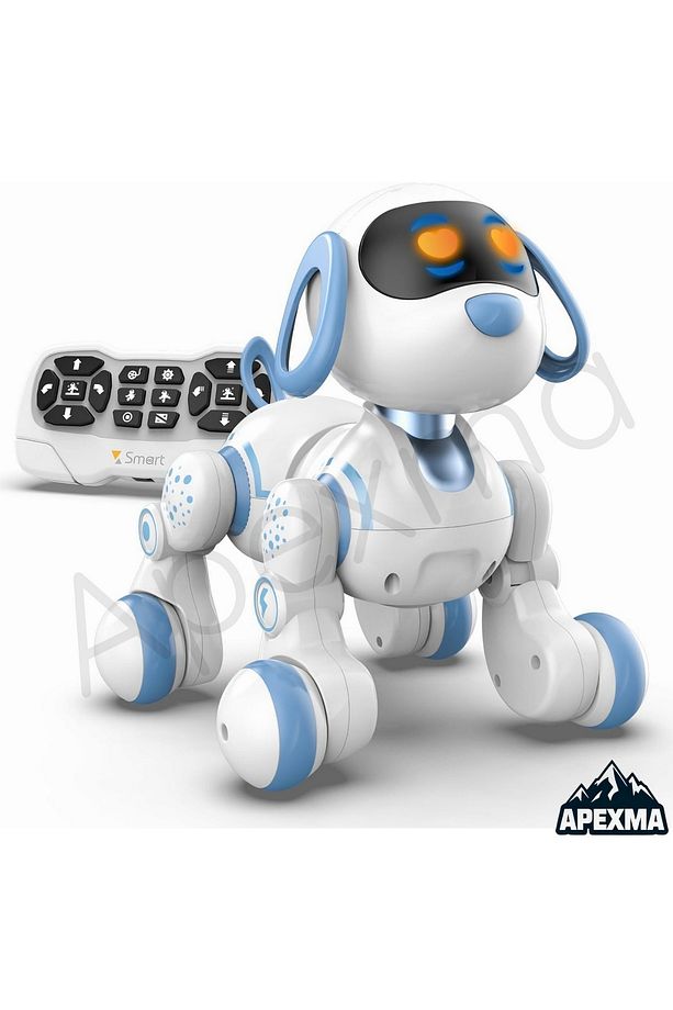 Uzaktan Kumandalı Şarjlı Sesli ve Işıklı Dokunma Algılama Programlama Özellikli Sevimli Robot Köpek - 1