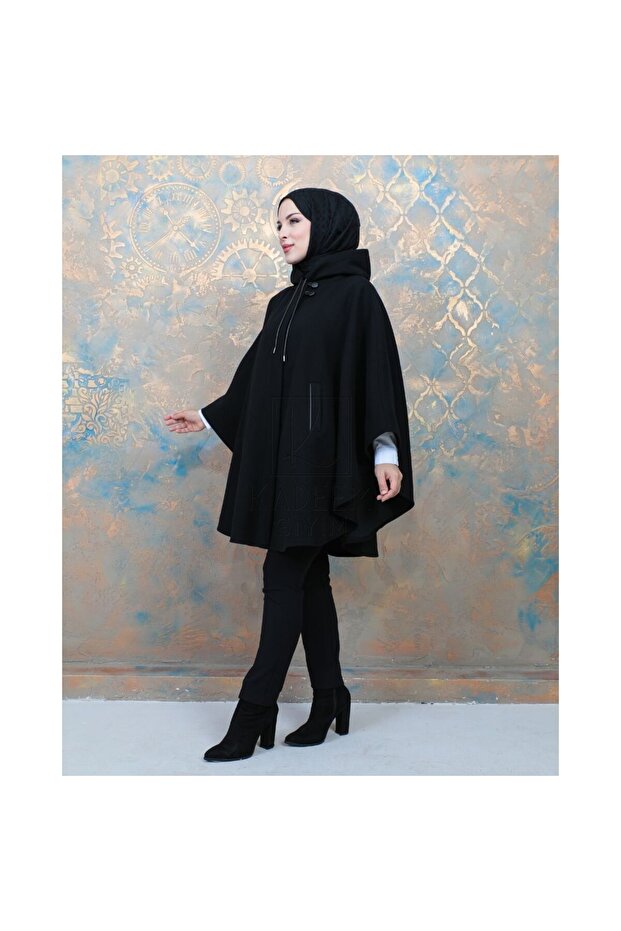 Panço Örme Kaşe  oversize -siyah - 4