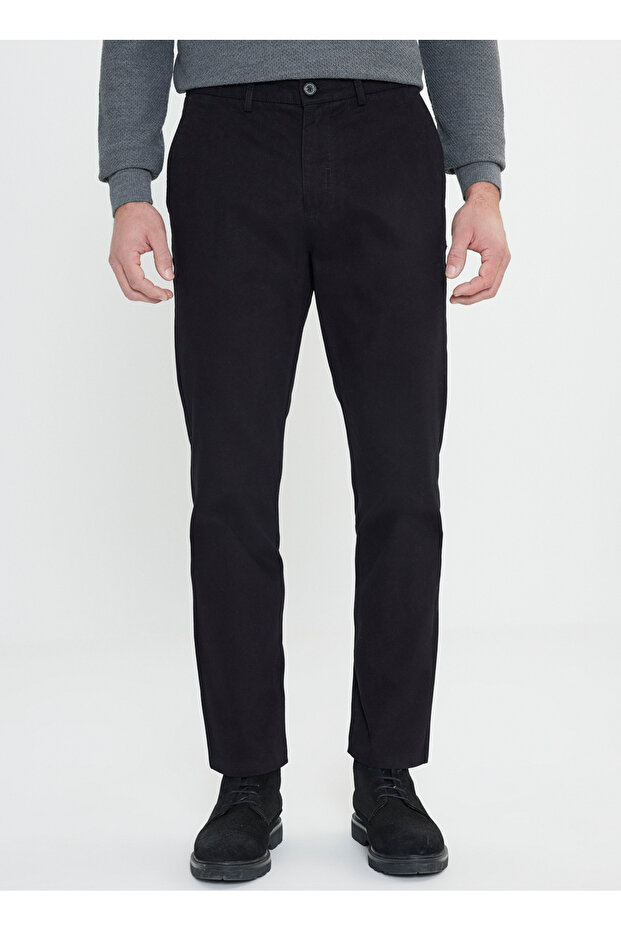 Altınyıldız Classics Normal Waist Comfort Fit Black Men's Trousers Ace012510181_Pant Side Pocket