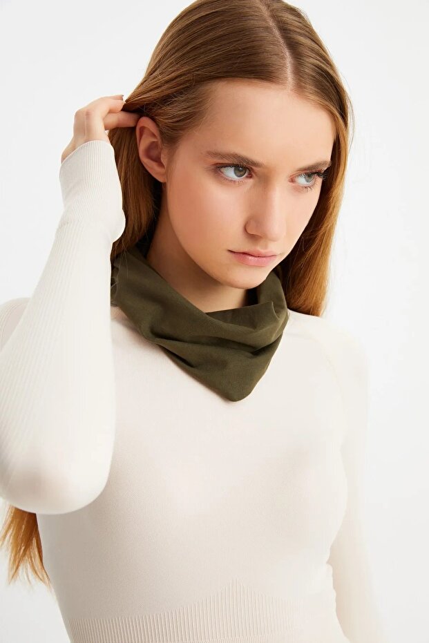Black Plain Square Scarf 10 November