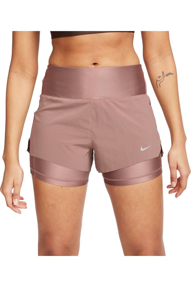 Dri-Fit Swift Mid-Rise 8cm (approx.) 2-in-1 Running Kahverengi Kadın Şort - 7