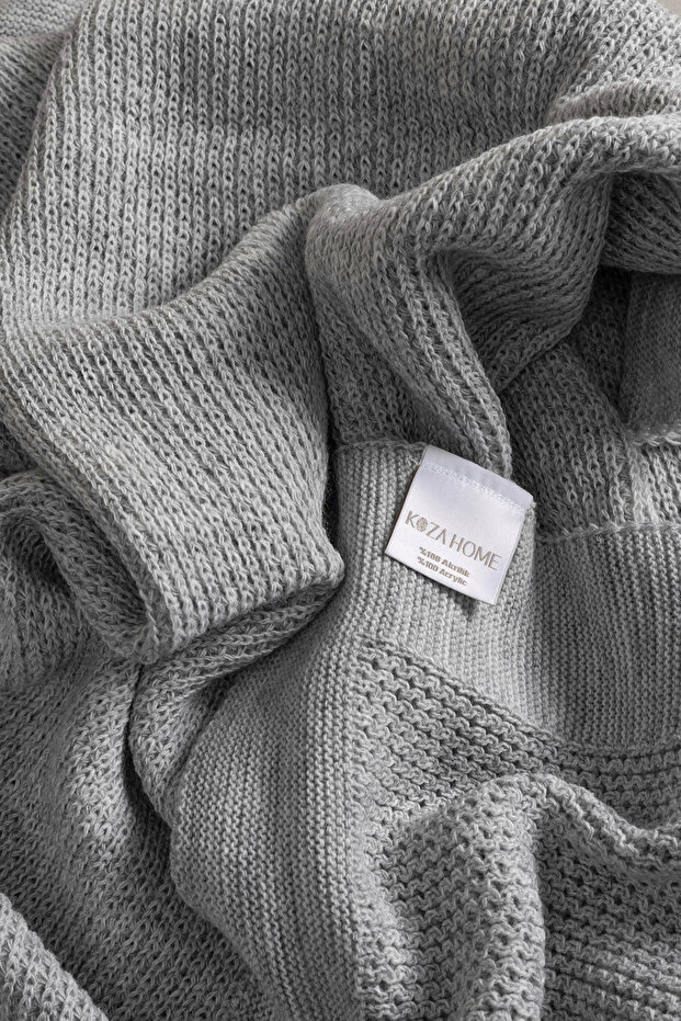 Miel Gray Acrylic Single Child Baby Blanket 33661 80X100