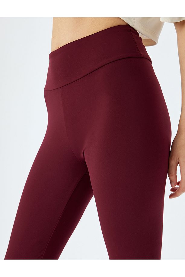 Spor Tayt Yüksek Bel Slim Fit Yumuşak Tuşe - 5