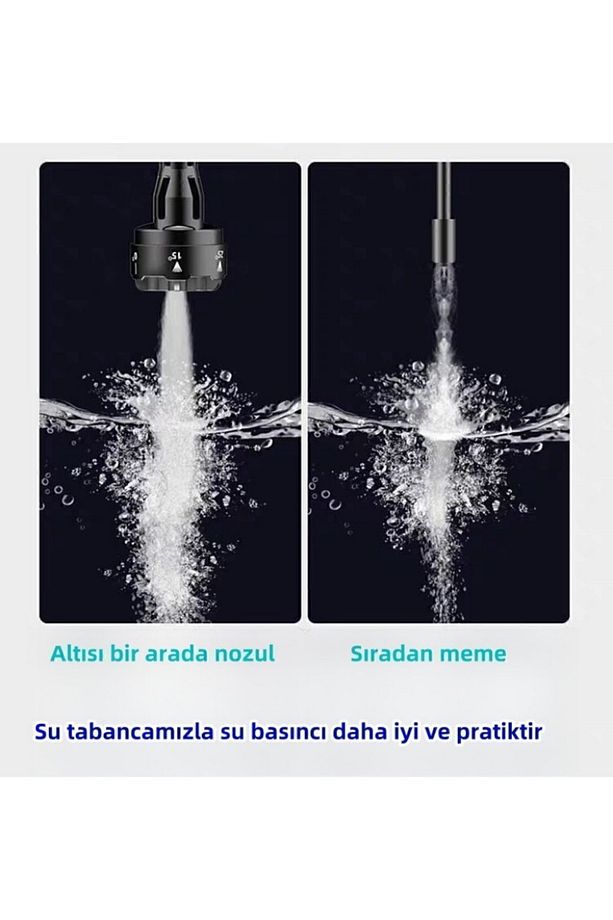 Yüksek basınçlı araba yıkama makinesi aksesuarları, uzatma çubuğu 6 fonksiyonlu başlık - 3