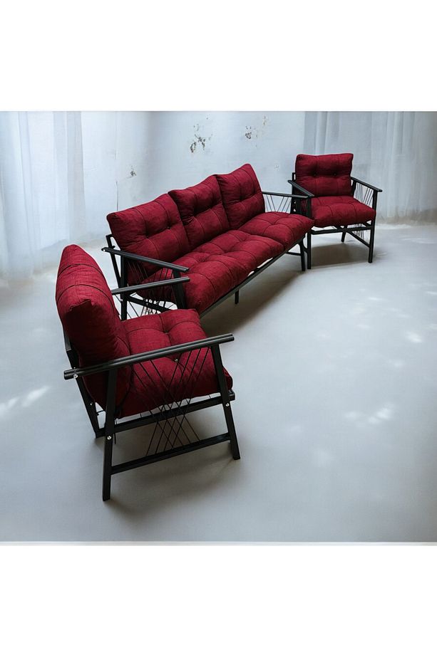 Lüx Bahçe Balkon Mobilyası , Koltuk Takımı ,Çay seti 3-1-1 - 4