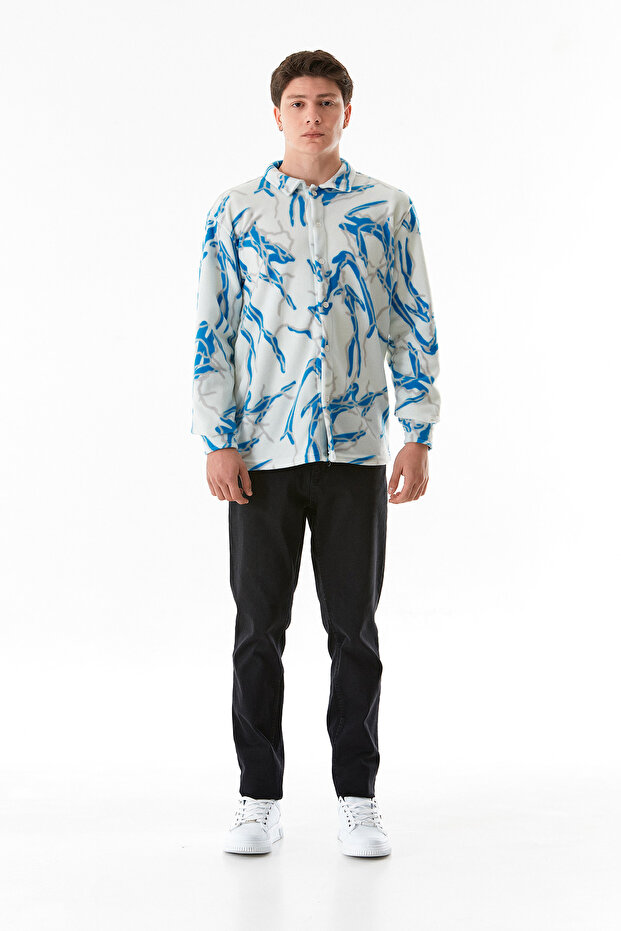 قميص صوف منقوش بأزرار - 4