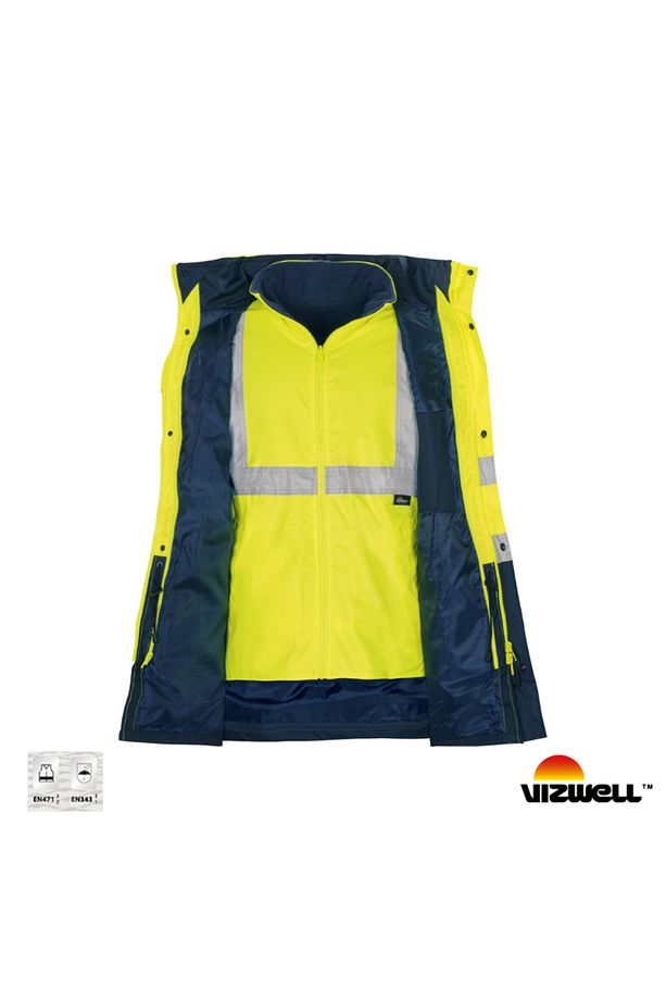 Sarı 300 D Oxford 5+1 Reflektörlü Parka 5 Farklı Kullanım Modeli - 5