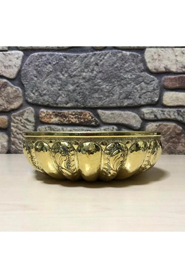 Sliced Embroidered Brass Bath Stone - 3