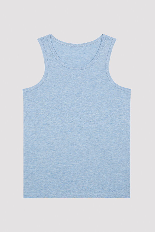 Erkek Çocuk Blue Basic 2li Atlet - 3