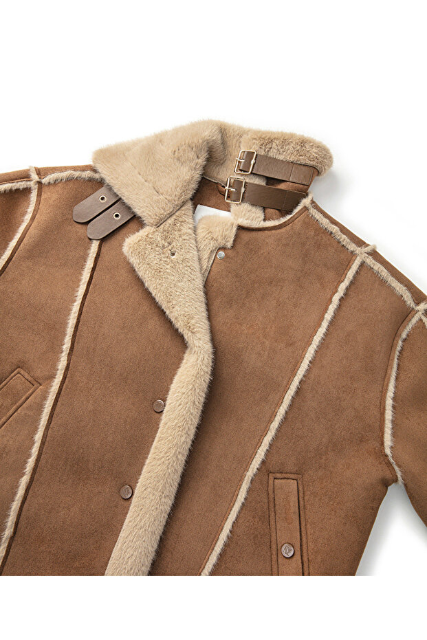 Süet dokulu mont - 4