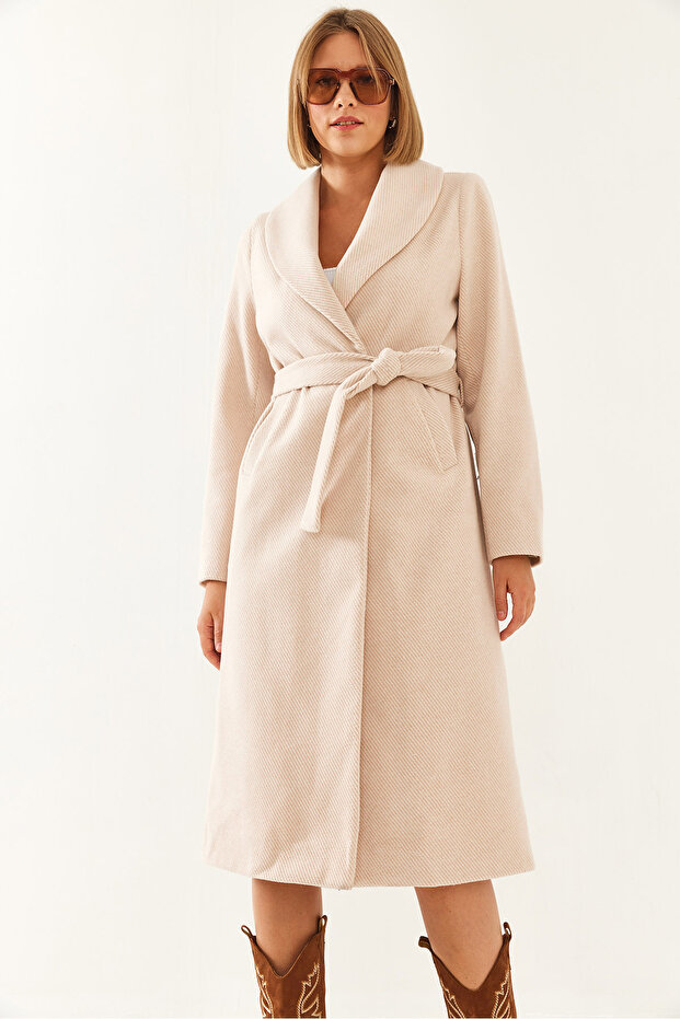 Damenmantel aus Kaschmir mit Gürtel – 2353 60351083 - 2