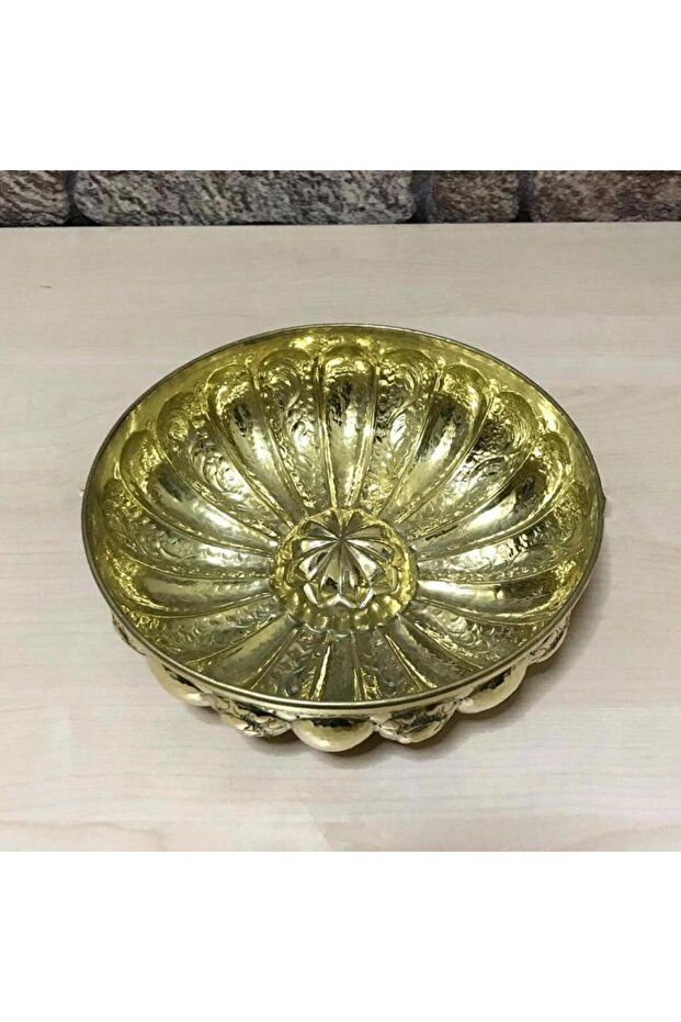 Sliced Embroidered Brass Bath Stone - 2