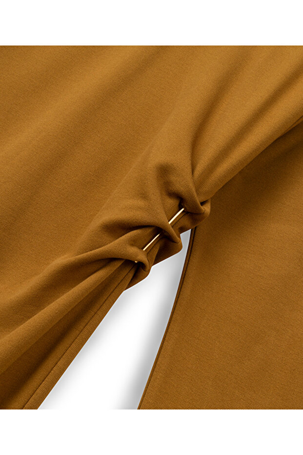 Drapeli mini elbise - 4