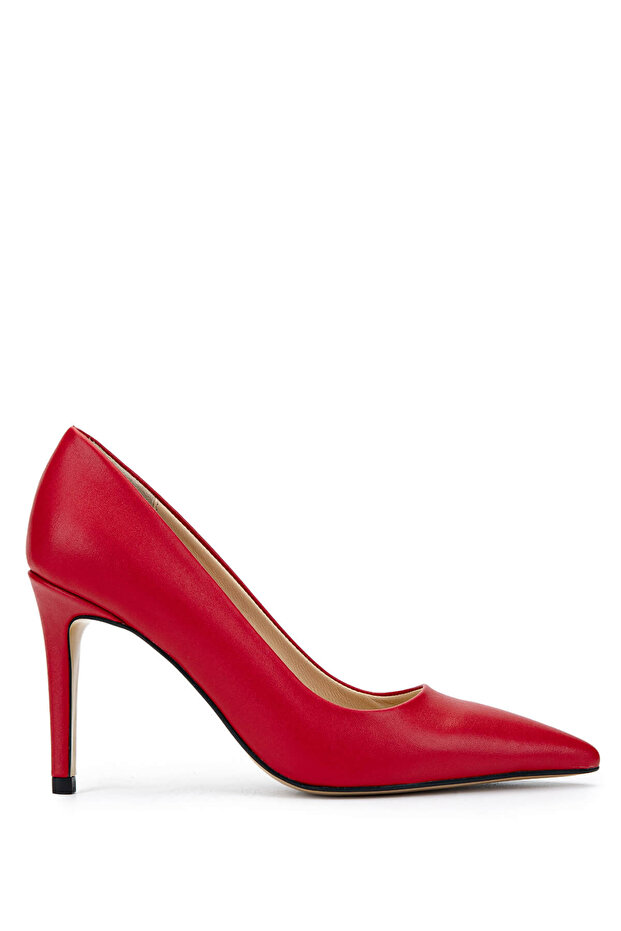 Women's Genuine Leather Red Heeled Shoes