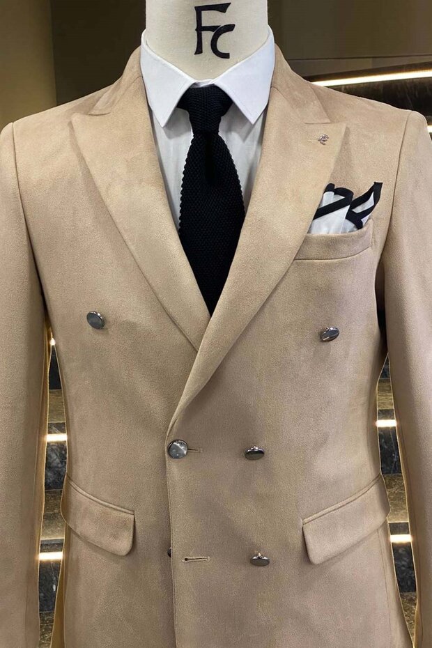 Süet Kruvaze Ceket - 2