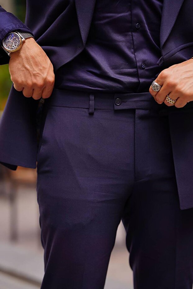 BRİTLİ KRUVAZE TAKIM ELBİSE - 5