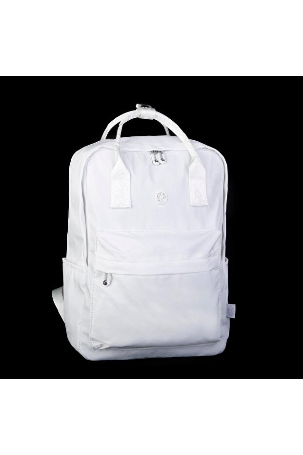 Unisex Backpack and Handbag Large Size Waterproof Backpack (29X40 cm) White