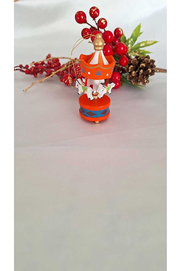 Carousel Christmas Ornament Pine Tree Ornament Boxed Gift Christmas New Year Gift Size 8X3.5