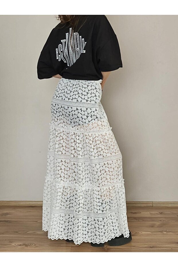 Fusta cu etaje cu volane - 2