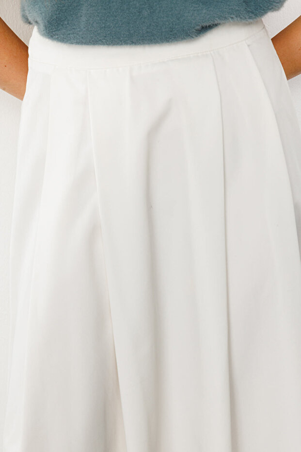 Fustă plisată albă - 5