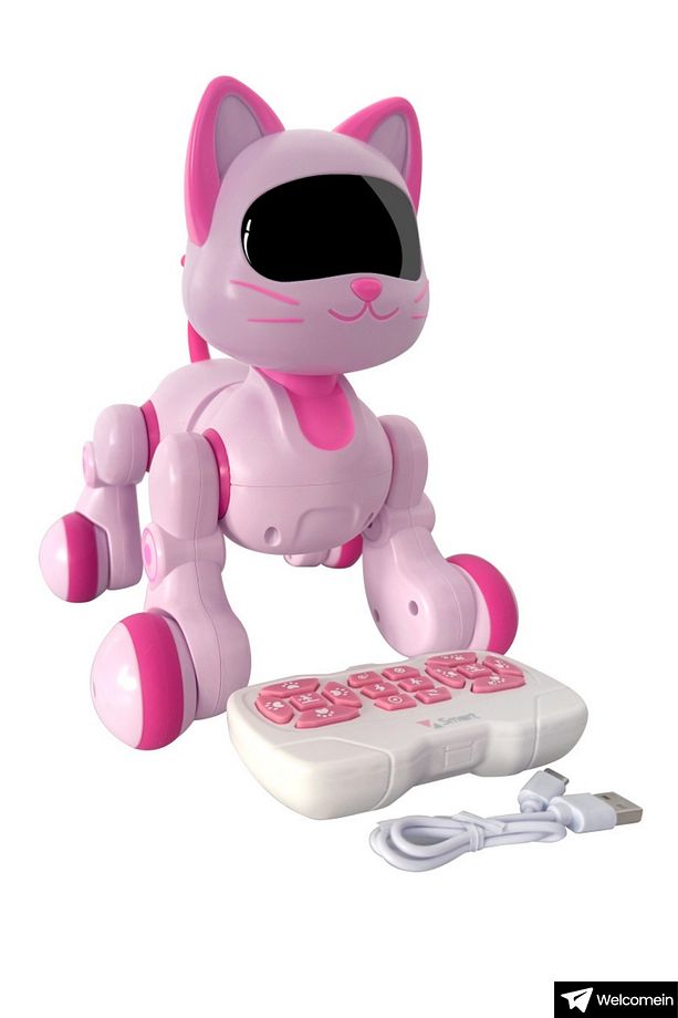 Oyuncak 30 Fonksiyonlu Uzaktan Kumandalı Şarjlı Sesli Işıklı Dokunma Algılama&Programlama Robot Kedi - 2