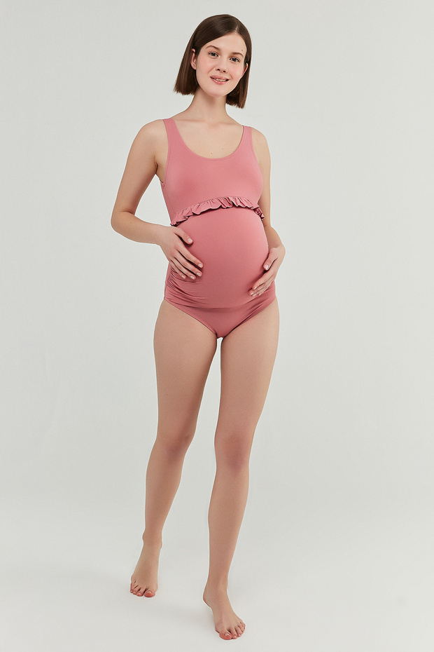 Mistik Gül Basic Hamile Mayosu - 5