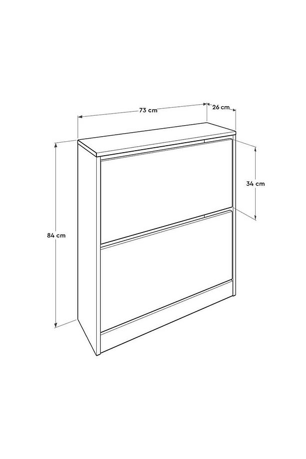 Flat Duo 2 Katlı Geniş Ayakkabılık-mor 73x84x26 Cm (gxyxd) - 5