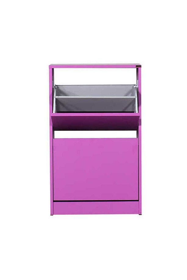 Flat Duo 2 Katlı Ayakkabılık Dolabı - Mor - 3