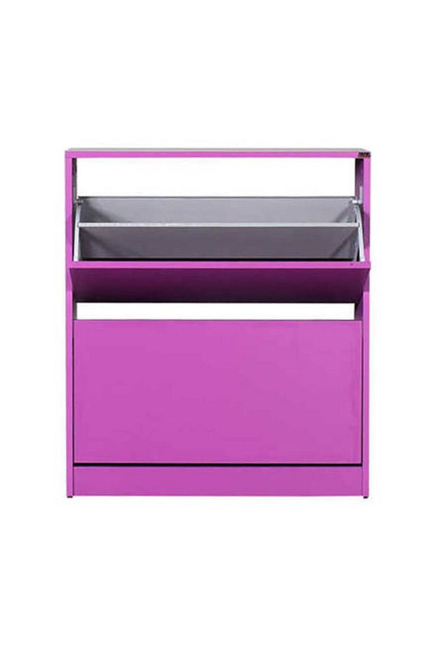 Flat Duo 2 Katlı Geniş Ayakkabılık-mor 73x84x26 Cm (gxyxd) - 8