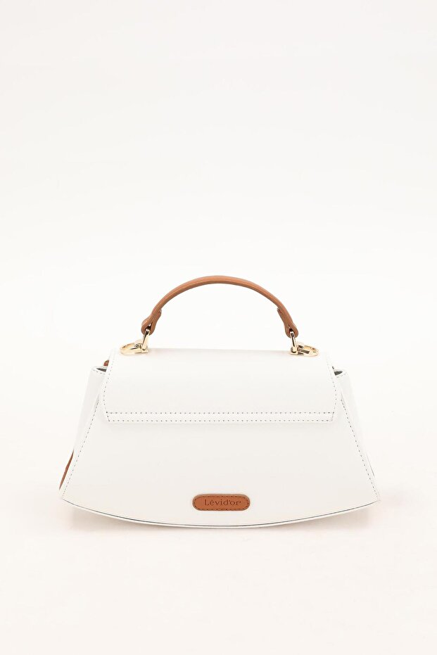 حقيبة يد بيضاوية باللون الأبيض - الجمل - 5