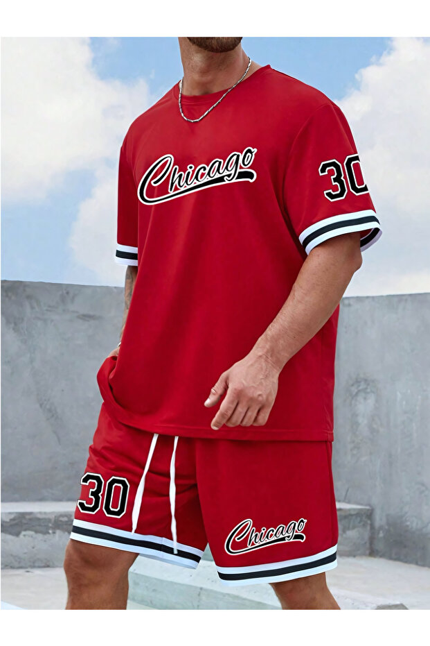 California Printed T-Shirt-Shorts Set