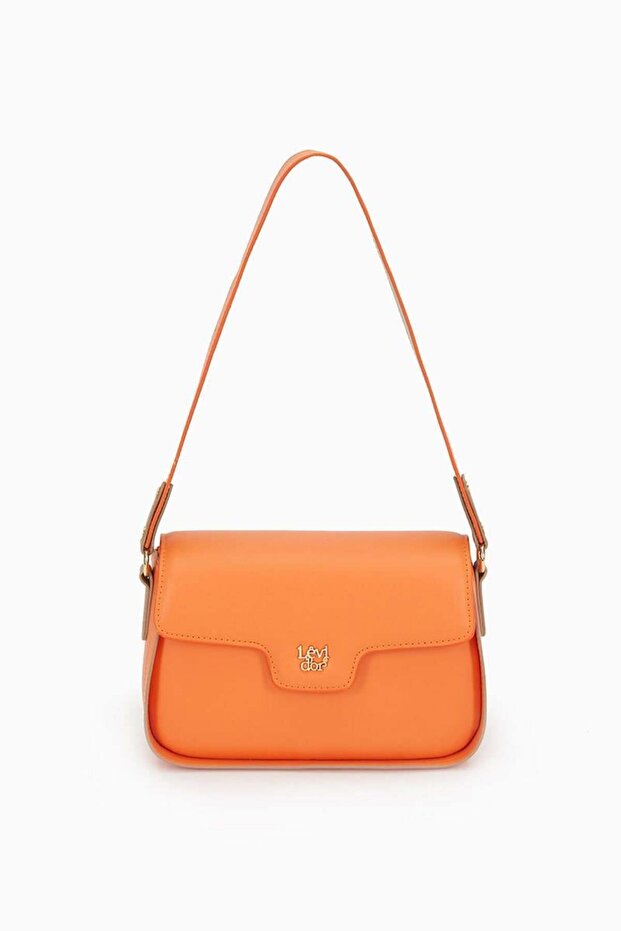 Orange Adjustable Strap Shoulder Bag - 1