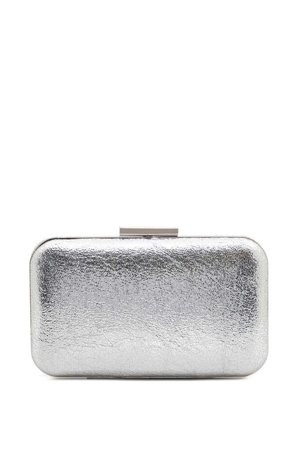 Silver Lame Color Crystal Pattern Evening Dress Bag Evening Bag Portfolio