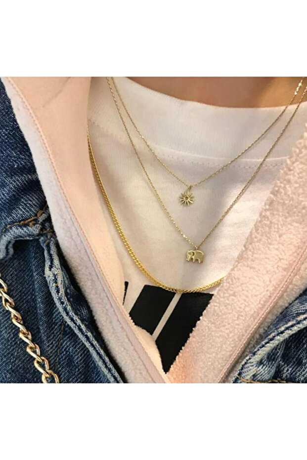 Fil Gümüş Kolye - 3