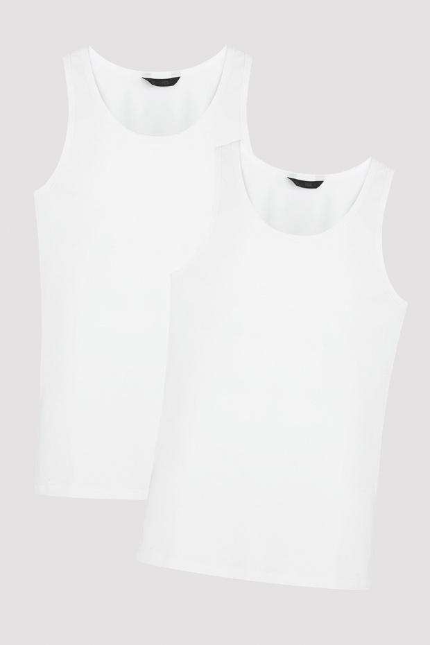 Beyaz Erkek 2'li Atlet - 1