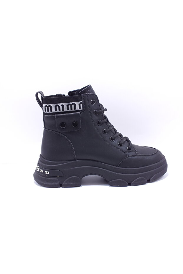 24K310-7 Triko boğazlı deri Bot  ( kalıbı 1 numara küçüktür ) - 1