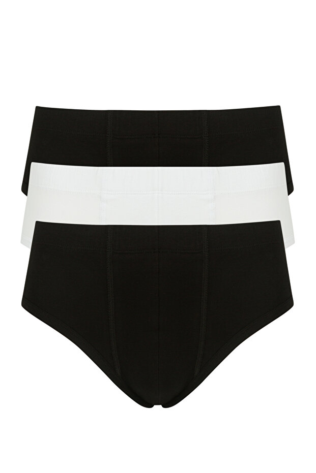 Siyah Basic 3lü Slip Külot - 1