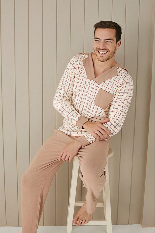 Polkan 32051 Erkek Uzun Kollu Pijama Takım 4'lü - 2