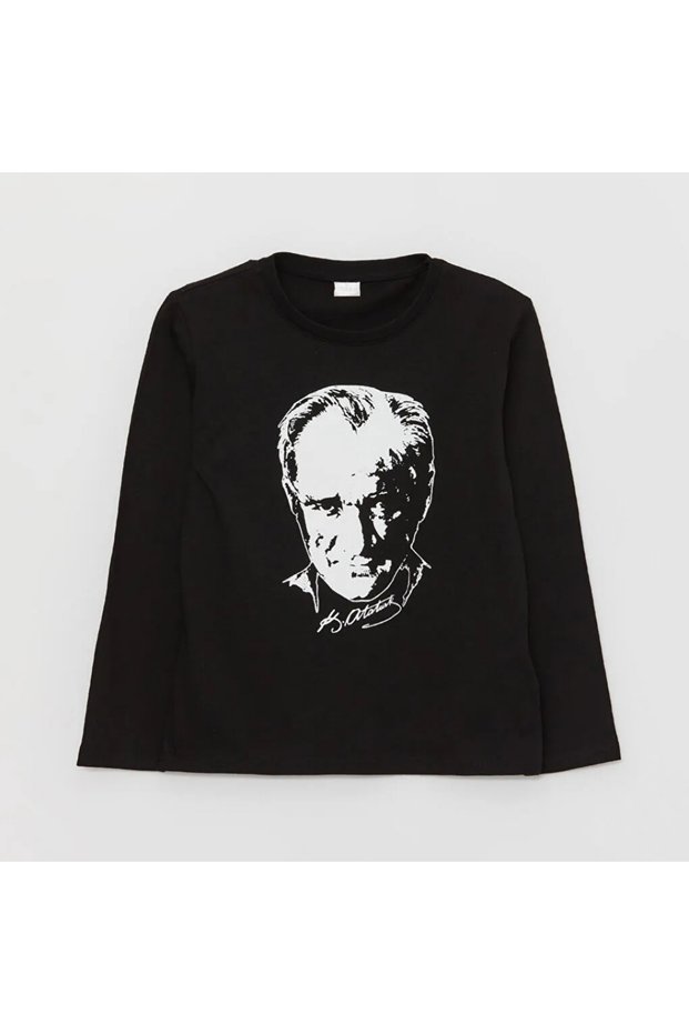 Unisex Long Sleeve Atatürk Printed T-Shirt