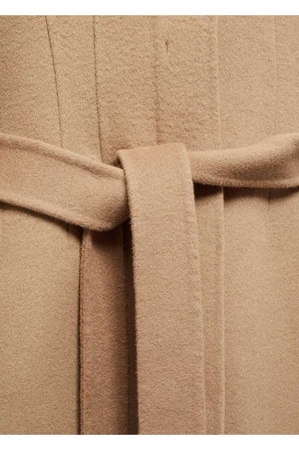 El Yapımı Oversize Yün Palto - 5