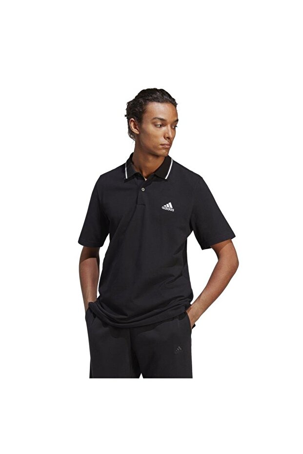 Essential Logo Print Pique Polo T-shirt