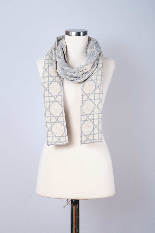 Cannage Desenli Triko Atkı - 5